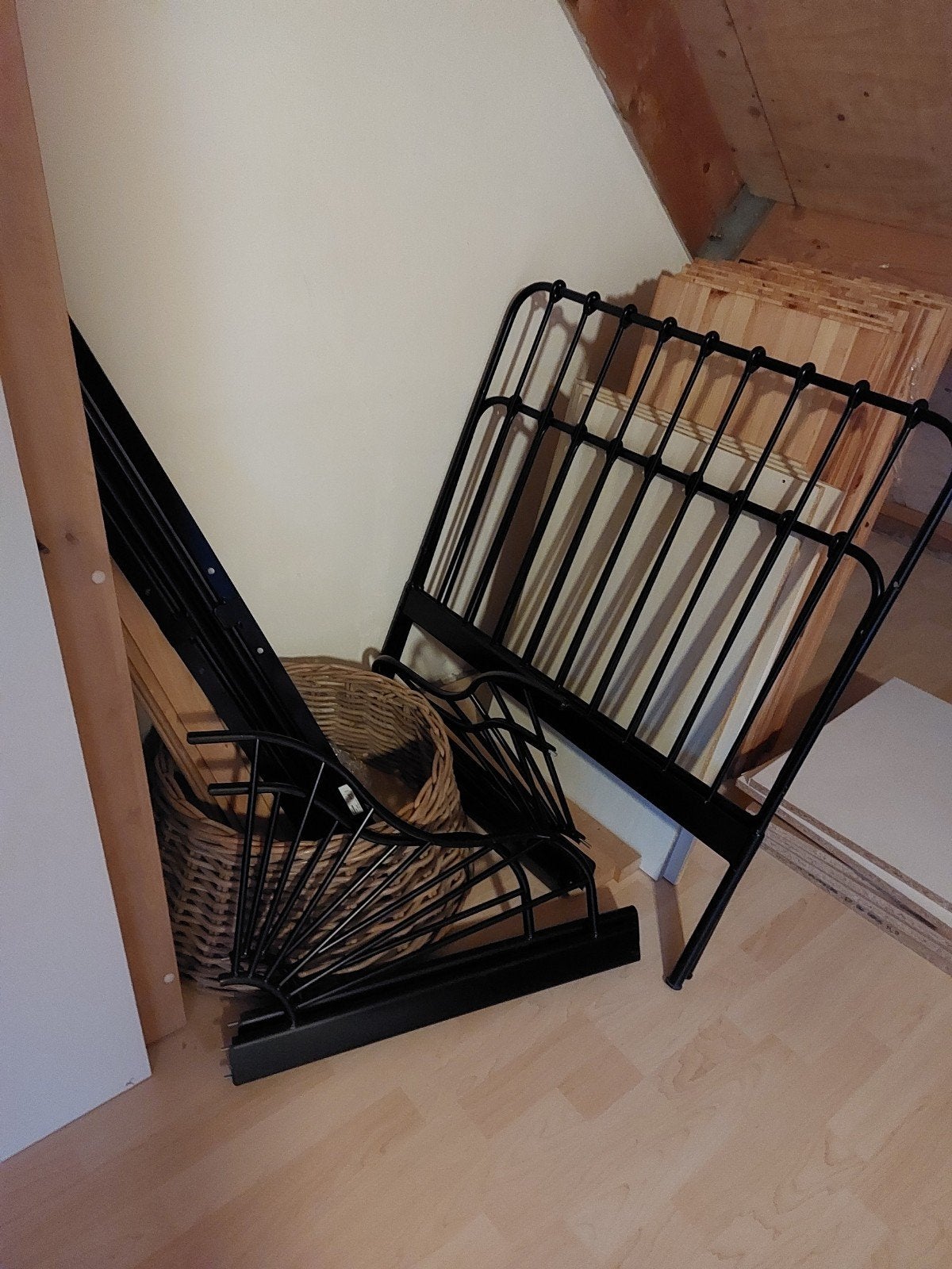 1 pers bed Ikea., Ophalen, Eenpersoons, Zwart, 80 cm