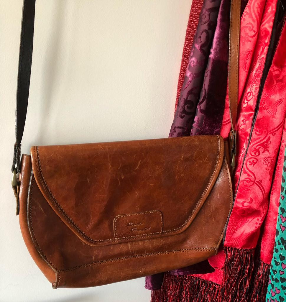 Leren tas, Ophalen of Verzenden, Zo goed als nieuw, Bruin, Leer