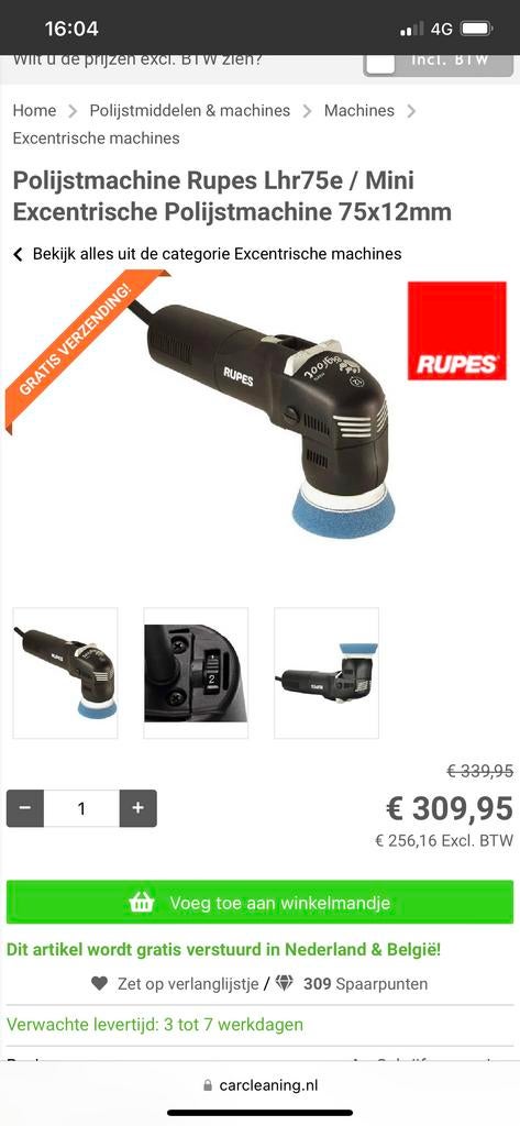 Rupes Polijstmachine in Goede Staat, Ophalen of Verzenden, Gebruikt