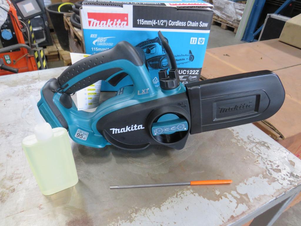 Makita DUC122Z 18V Li-ion accu kettingzaag body Nieuw, 70 mm of meer, Makita, Kettingzaag, Nieuw