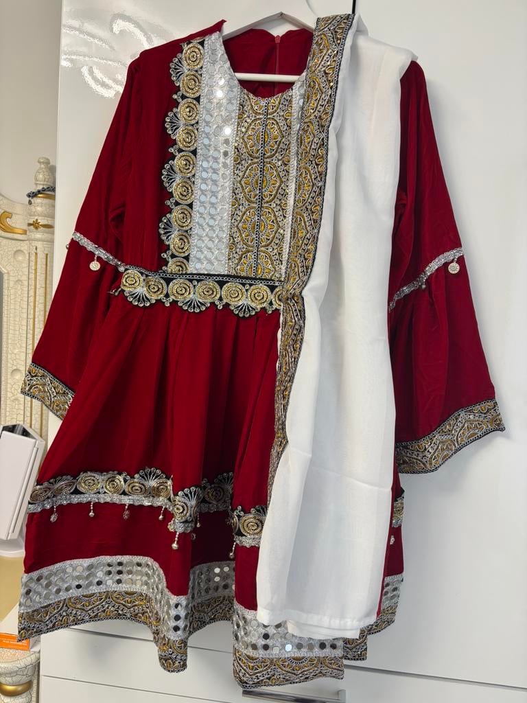 Afghaanse kleding, Kleding | Dames, Ophalen, Zo goed als nieuw, Rood, Overige typen