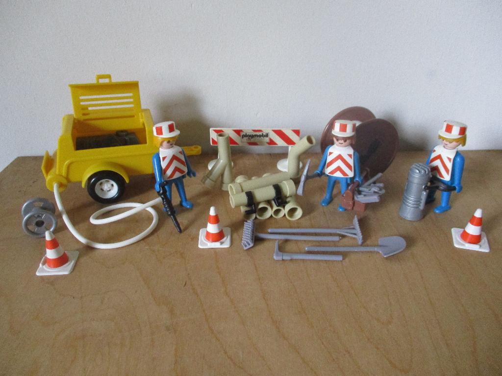 Playmobil 3239 aanhanger met compressor, riolering, vintage, Kinderen en Baby's, Speelgoed | Playmobil, Ophalen of Verzenden, Gebruikt