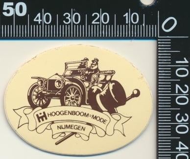 Sticker: Hoogenboom Mode - Nijmegen (2), Ophalen of Verzenden, Zo goed als nieuw, Bedrijf of Vereniging