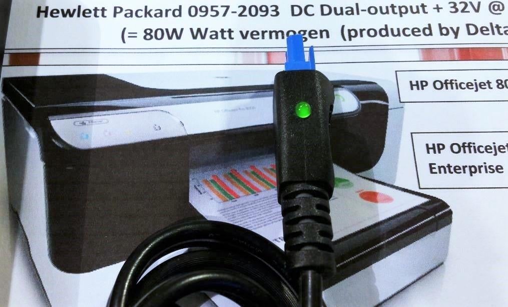 HP C8187-60034 32V 2.5A 80W Officejet 8000 Adapter 0957-2093, Ophalen of Verzenden, Zo goed als nieuw, Printerkabel, HP (ORIGINEEL)