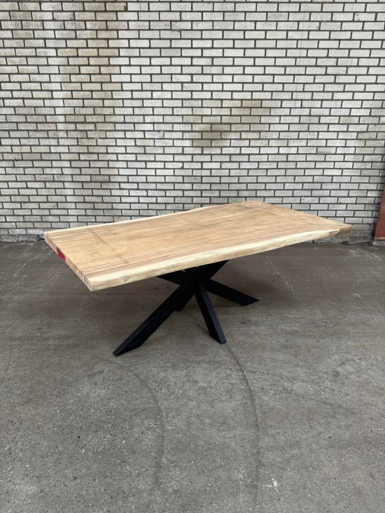 Suar Boomstamtafel 200x100cm, 100 tot 150 cm, Nieuw, Ophalen of Verzenden, Vijf personen of meer