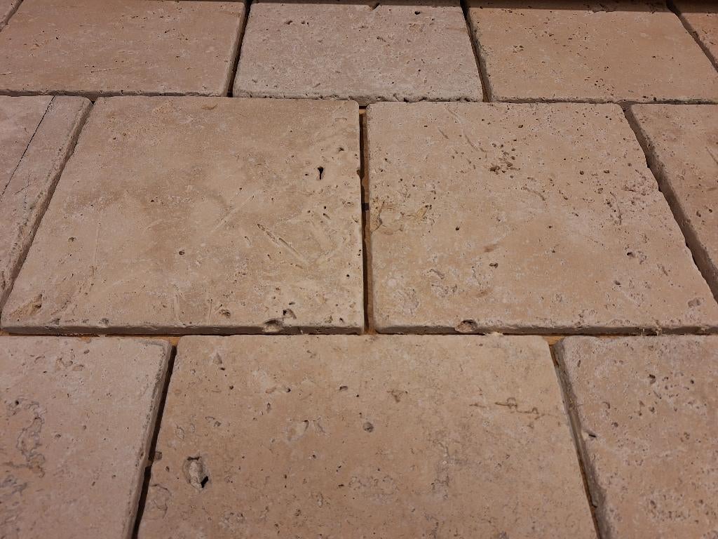 Travertin Beige 20x20 cm tegels voor vloer en wand, Ophalen, Overige materialen, Nieuw, 20 tot 40 cm