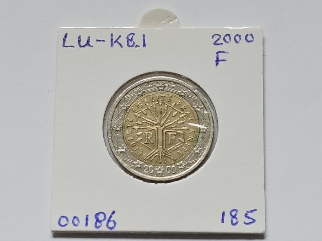 2-euromunt Frankrijk (F) 2000 Koers LU-K8.1, Postzegels en Munten, Munten | Europa | Euromunten, Ophalen of Verzenden, Frankrijk