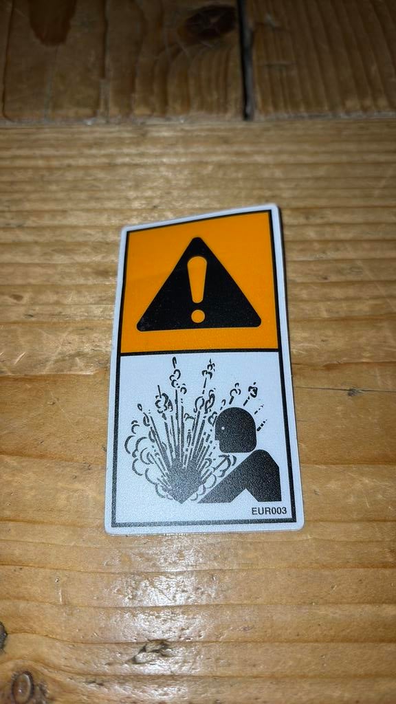 Waarschuwing sticker, Ophalen of Verzenden, Nieuw