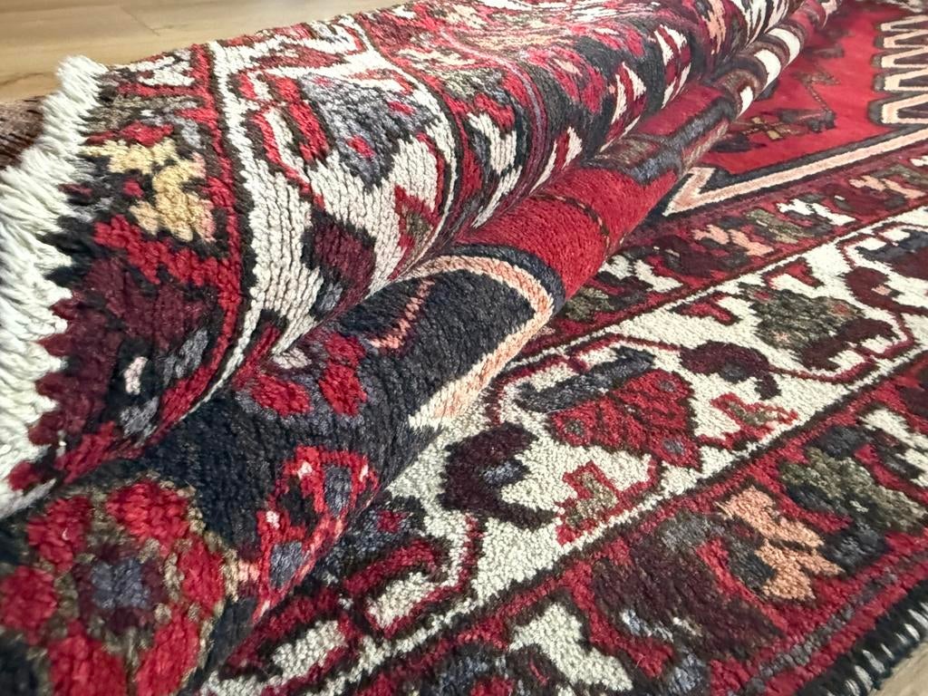 Handgeknoopt vintage Perzisch tapijt – ca. 209 x 134 cm, Gebruikt, 100 tot 150 cm, Info@bababoho.com, Eclectisch | Mid-century | Modern | Boho | Grafisch
