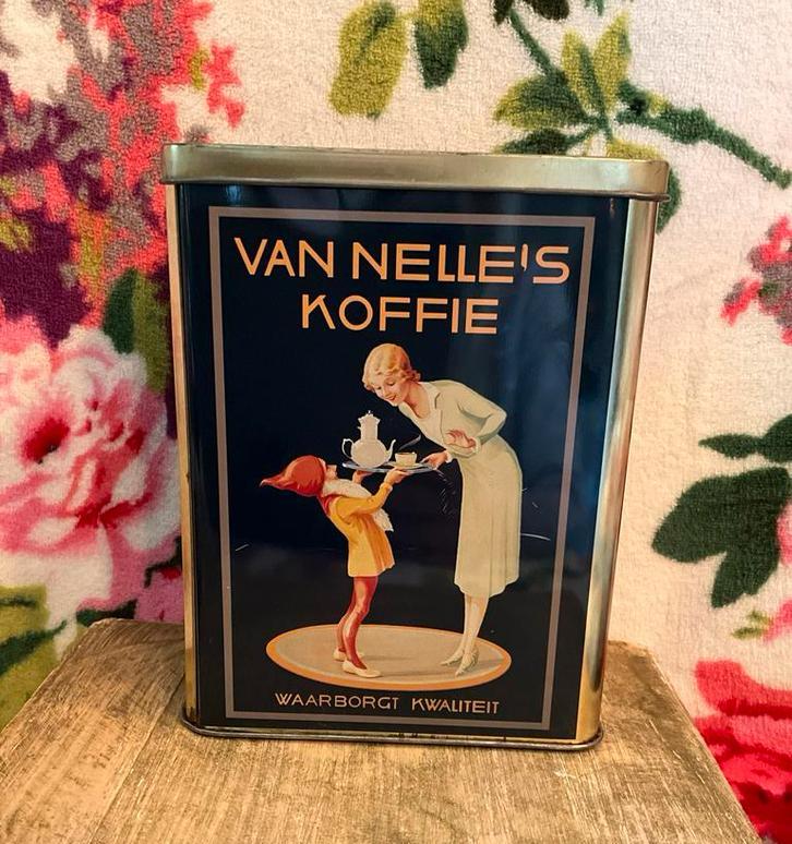 Antiek Van Nelle Koffieblik - Waarborgt Kwaliteit, Antiek en Kunst, Antiek | Keukenbenodigdheden, Ophalen of Verzenden