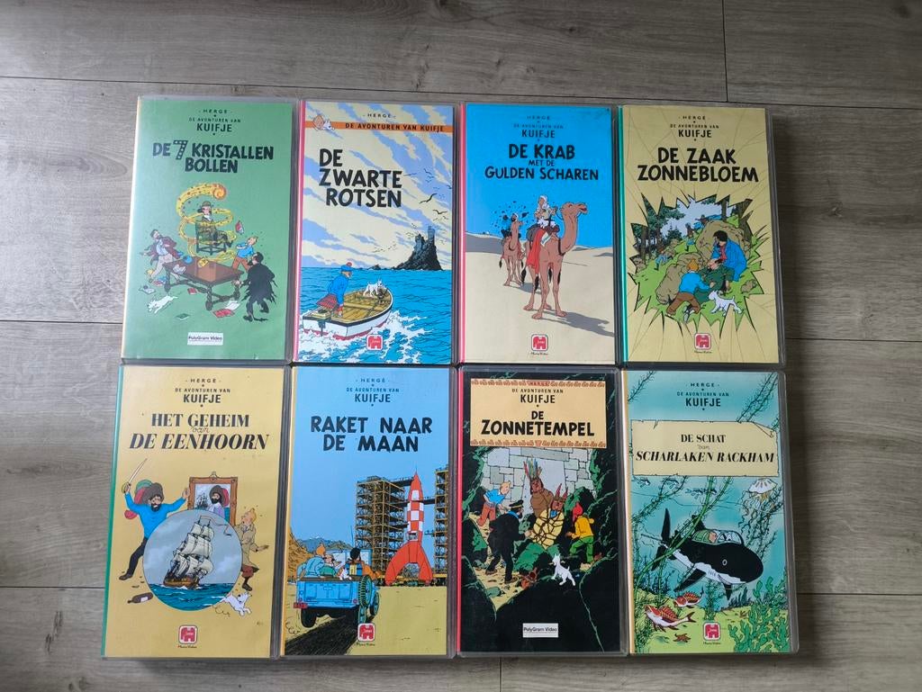 Kuifje videobanden, Tekenfilm, Alle leeftijden, Ophalen of Verzenden, Zo goed als nieuw