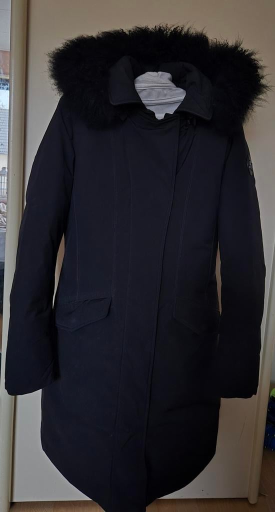 Woolrich winter jas maat s water afstotend, Kleding | Dames, Jassen | Winter, Zo goed als nieuw, Maat 36 (S), Zwart, Ophalen of Verzenden