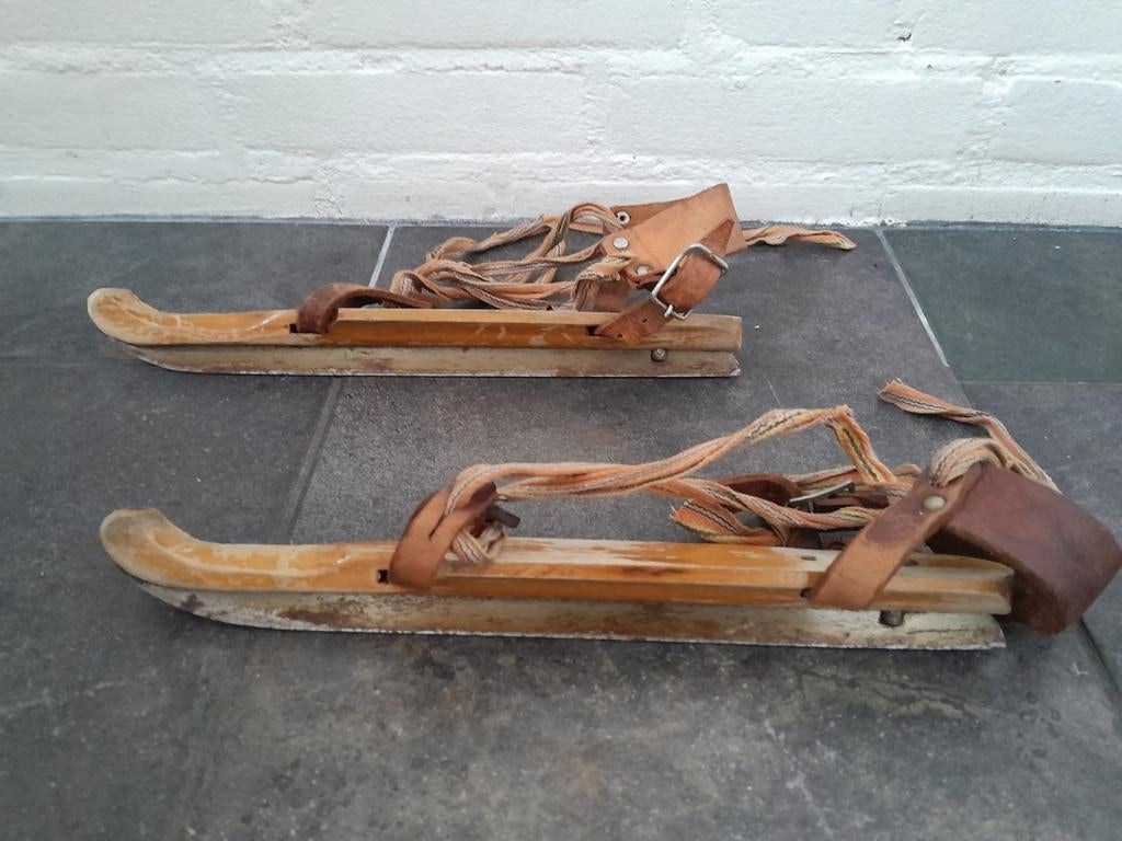 Friese doorlopers ~ houten schaatsen ~ IJsnocht, Sport en Fitness, Schaatsen, Gebruikt, Friese doorlopers, Overige merken, Ophalen of Verzenden