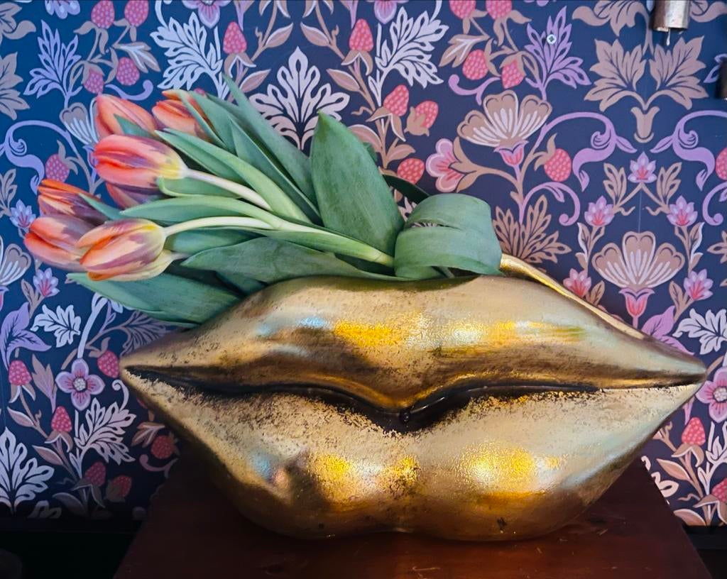 Gouden lippen, Overige materialen, Overige kleuren, Nieuw, Ophalen of Verzenden