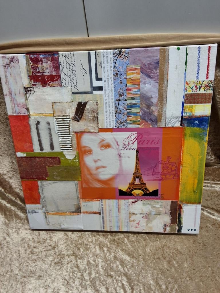 Kunst van Wouter van Donselaer,  mixed media, collage, Ophalen of Verzenden