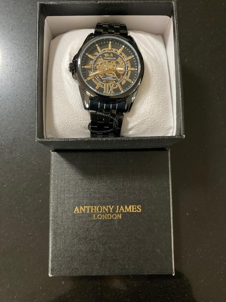 horloge Anthony James London, Sieraden, Tassen en Uiterlijk, Horloges | Heren, Overige merken, Staal, Staal, Polshorloge