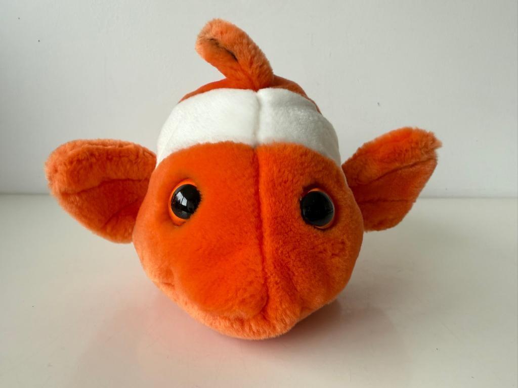 Knuffel clownvis wit/oranje (Nemo) 35 cm / Nature Planet, Ophalen of Verzenden, Zo goed als nieuw, Overige typen