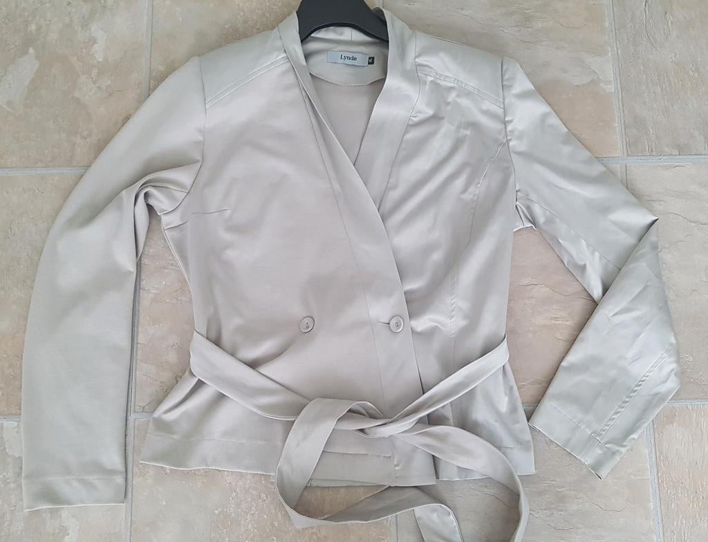 Lynde Top Blouse Blazer - Maat XL - Een keer gedragen, Beige, Maat 46/48 (XL) of groter, Ophalen of Verzenden, Zo goed als nieuw