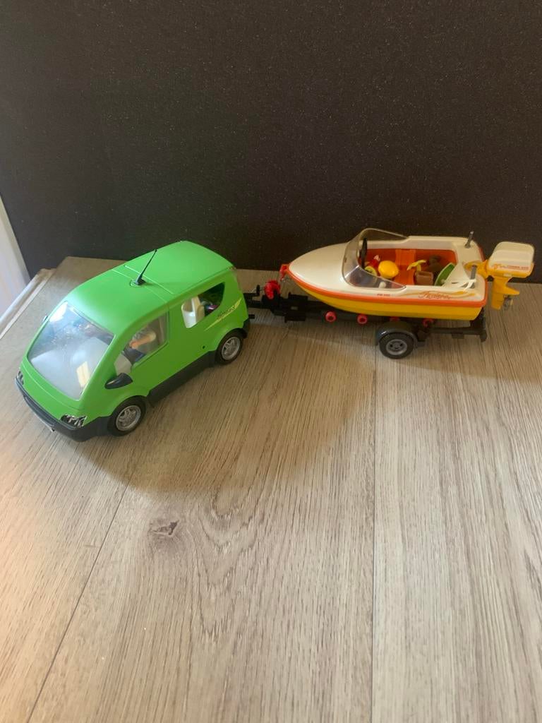 Playmobil Gezinswagen met Boot 4144, Kinderen en Baby's, Speelgoed | Playmobil, Ophalen, Gebruikt, Complete set
