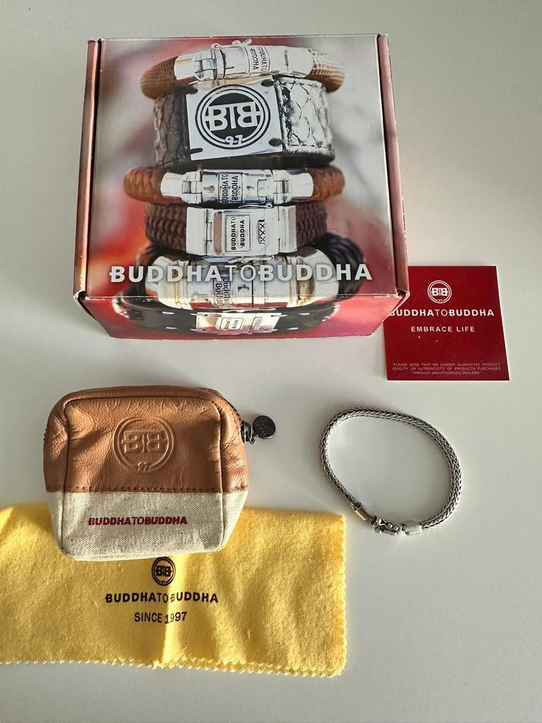 Buddha to buddha armband, Sieraden, Tassen en Uiterlijk, Armbanden, Ophalen of Verzenden, Zo goed als nieuw, Zilver
