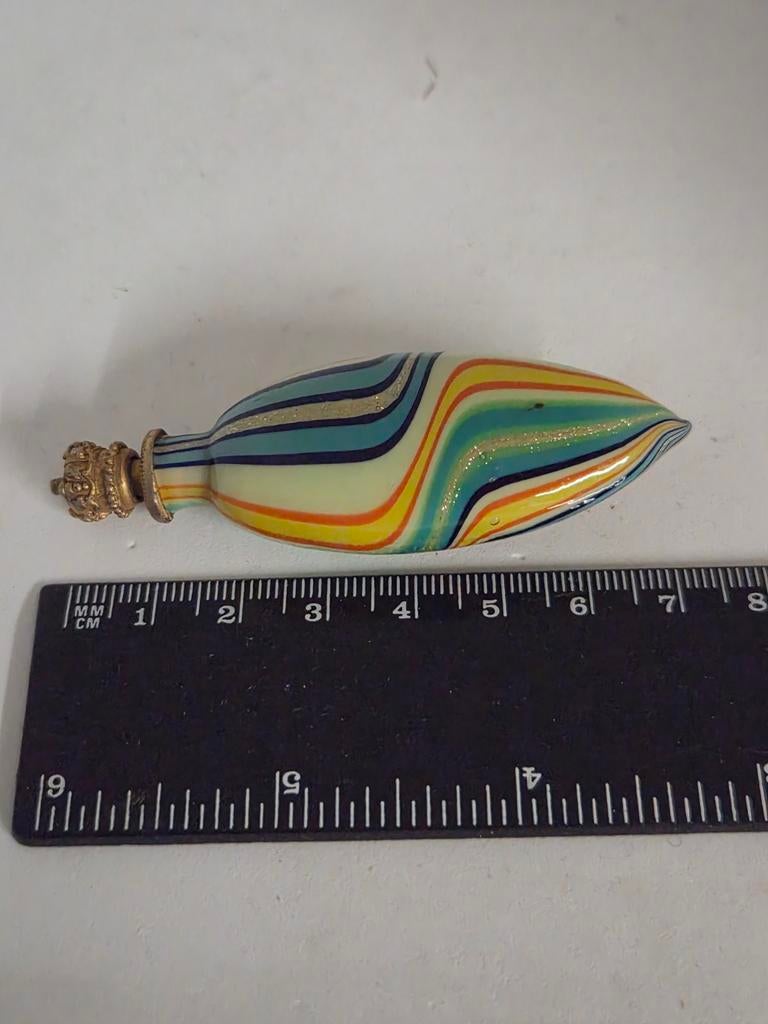 Antiek Venetiaans Murano Parfumflesje French Swirl, Ophalen of Verzenden