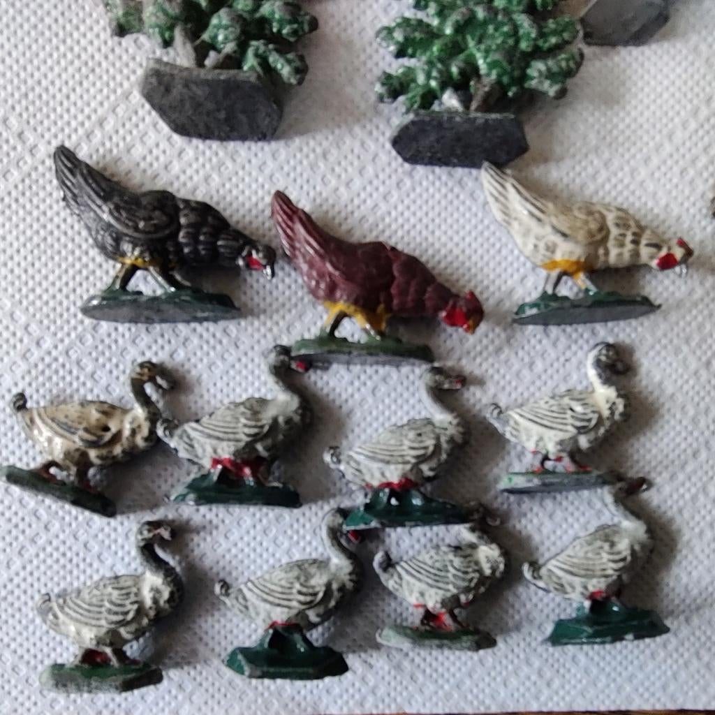 Grote verzameling antieke tinnen figuren en dieren, Ophalen of Verzenden