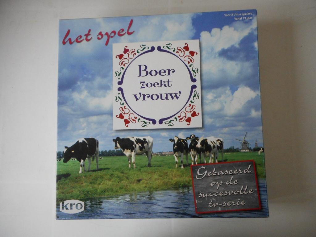 Boer zoekt vrouw. Het spel. Onbespeeld., Vijf spelers of meer, Ophalen, Zo goed als nieuw, KRO