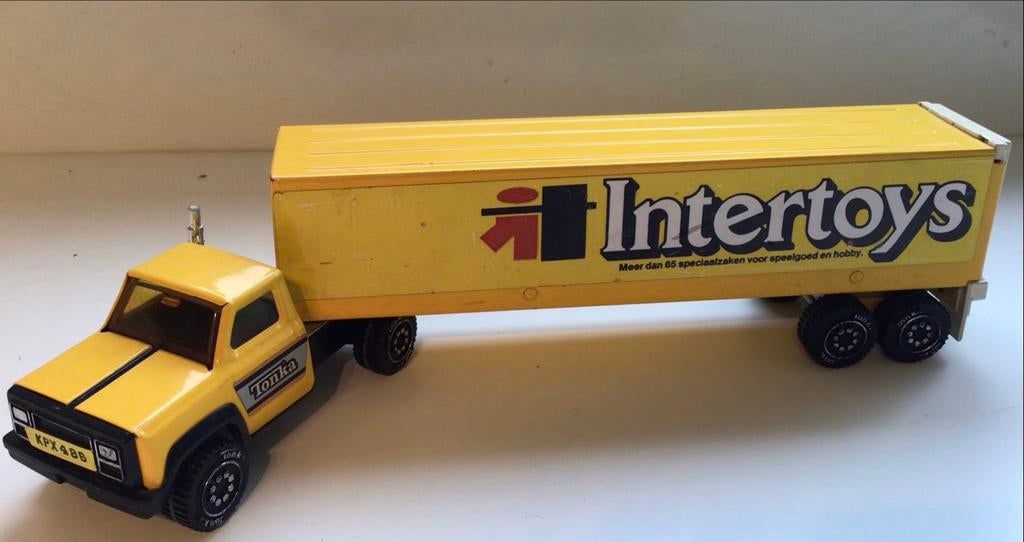 Vintage Tonka Intertoys Vrachtauto met Oplegger, Ophalen of Verzenden, Gebruikt, Jongen of Meisje