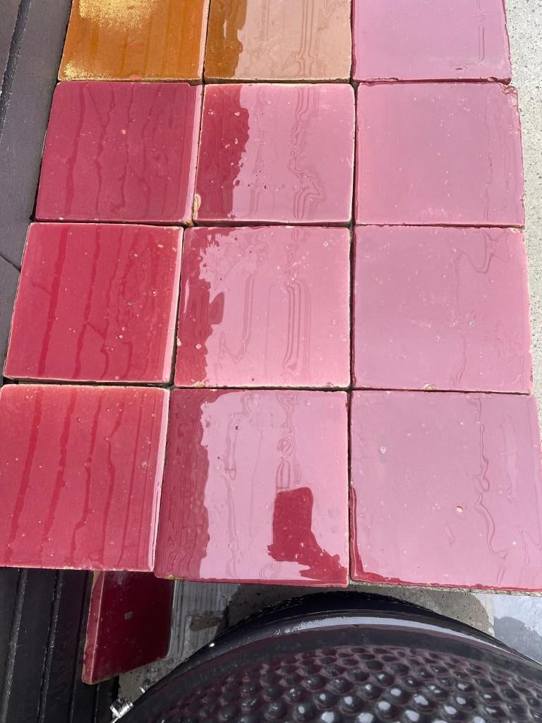 oud hollands glazuurde tegels, Tuin en Terras, Ophalen of Verzenden, Gebruikt, Beton, Terrastegels