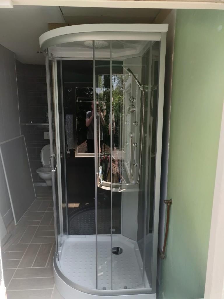 Gesloten Complete Douchecabine 90x90x215 Kitvrij Punto, Sanotechnik, Veenderveld 32, Roelofarendsveen, Info@dealplein.nl, Ophalen of Verzenden