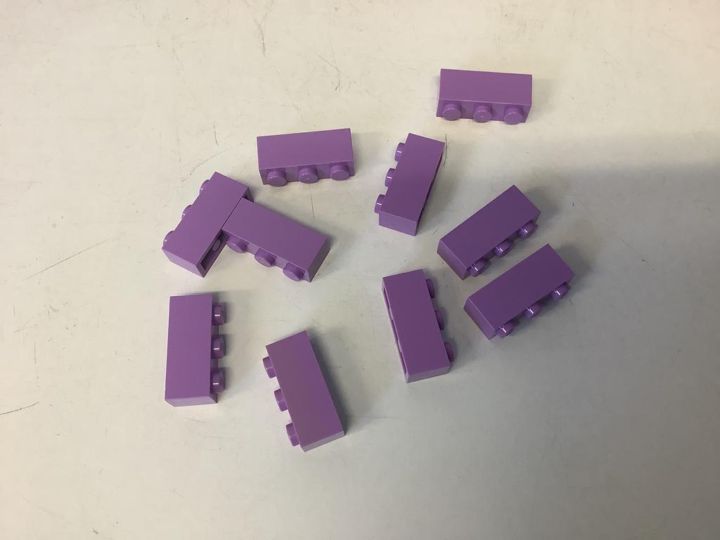 Lego steen 1x3 donker lavendel, Ophalen of Verzenden, Gebruikt, Losse stenen, Lego