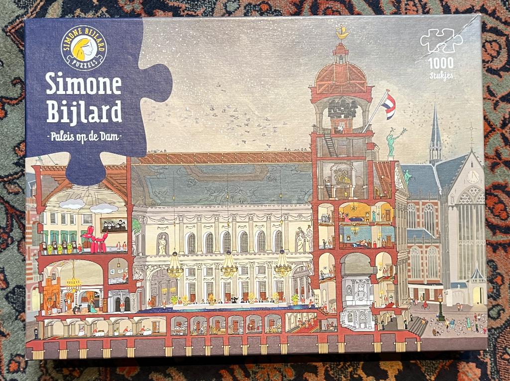 Simone Bijlard puzzel 1000 stukjes, paleis op de Dam, Verzenden, 500 t/m 1500 stukjes, Zo goed als nieuw, Legpuzzel