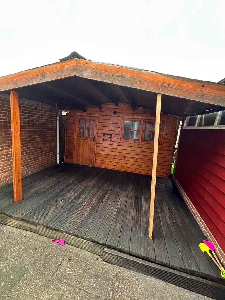 Blokhut, Tuin en Terras, Tuinhuizen, Ophalen of Verzenden, Zo goed als nieuw, 250 tot 500 cm, Blokhut
