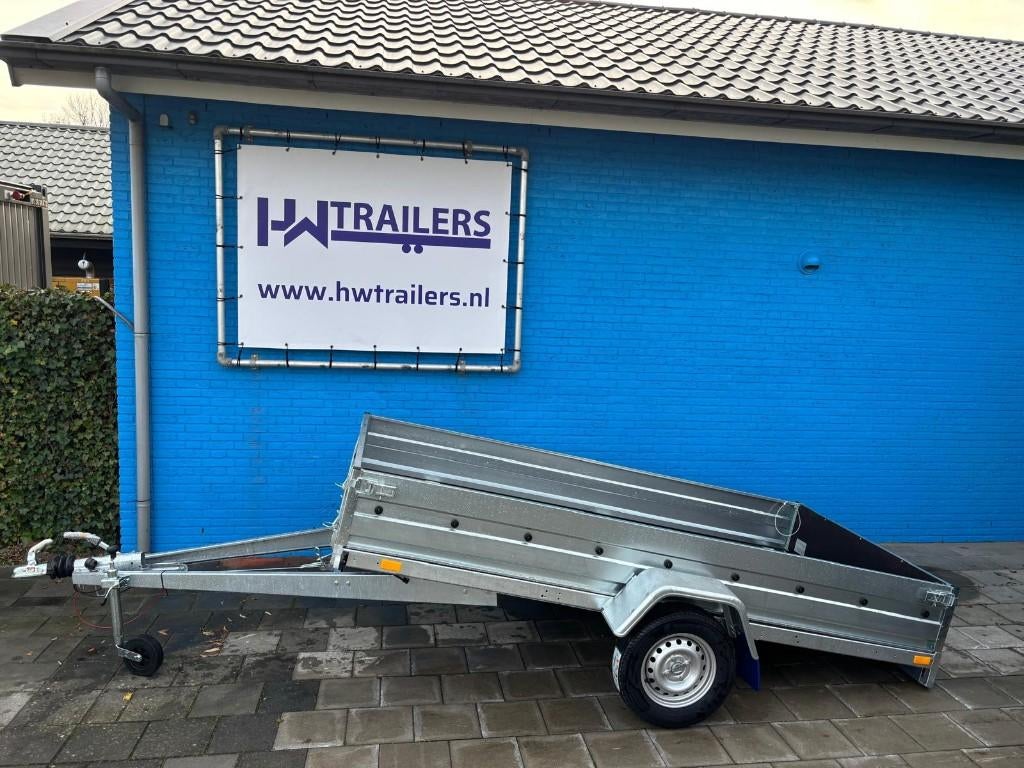 Nieuwe kiepbare enkel as aanhanger 750 of 1000kg 304x150x35, Ophalen, Nieuw