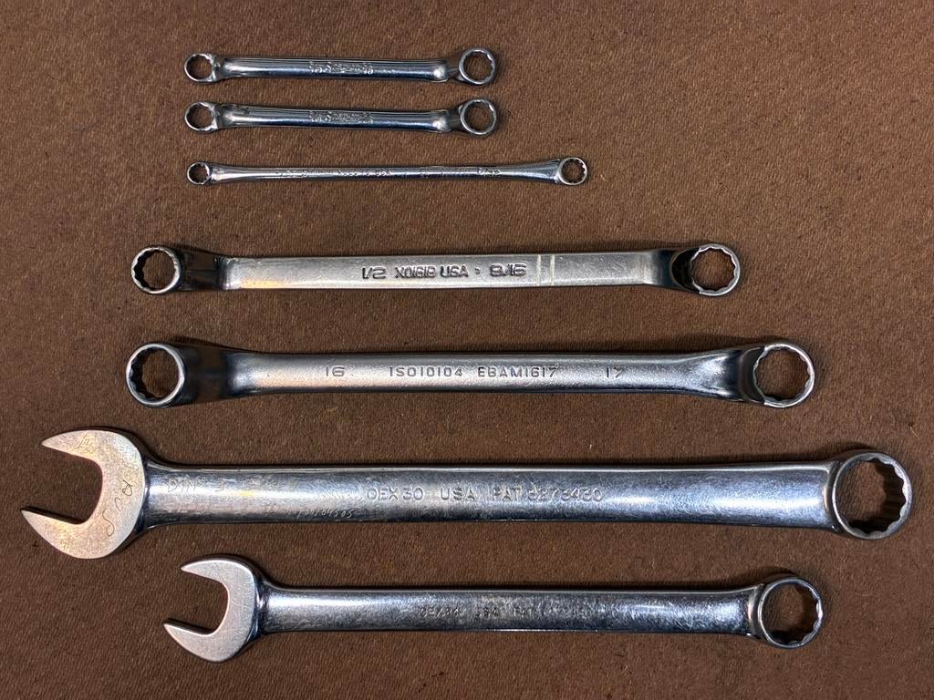 Snap-On ringsleutels diverse maten, Auto diversen, Autogereedschap, Ophalen of Verzenden, Zo goed als nieuw