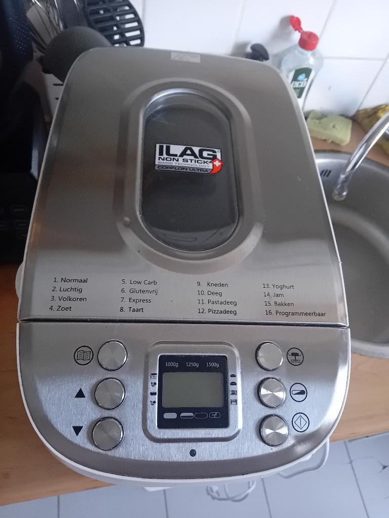Broodbakmachine, Zo goed als nieuw, 1200 tot 1600 gram deeg, Kijkvenster, Ophalen