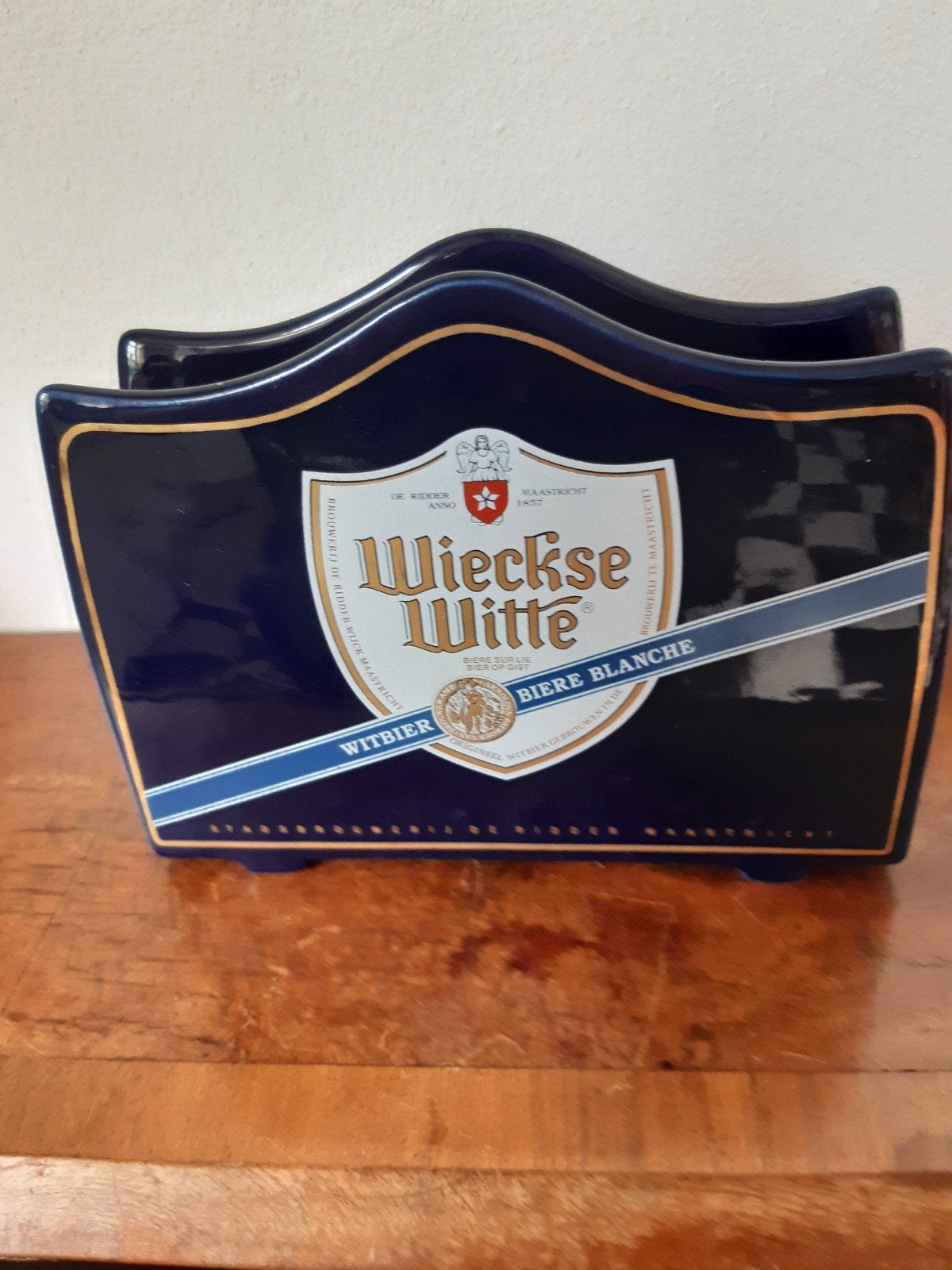 kobaltblauwe servetstandaard van Wieckse Witte, Huis en Inrichting, Ophalen of Verzenden, Zo goed als nieuw, 25 tot 50 cm, Minder dan 100 cm