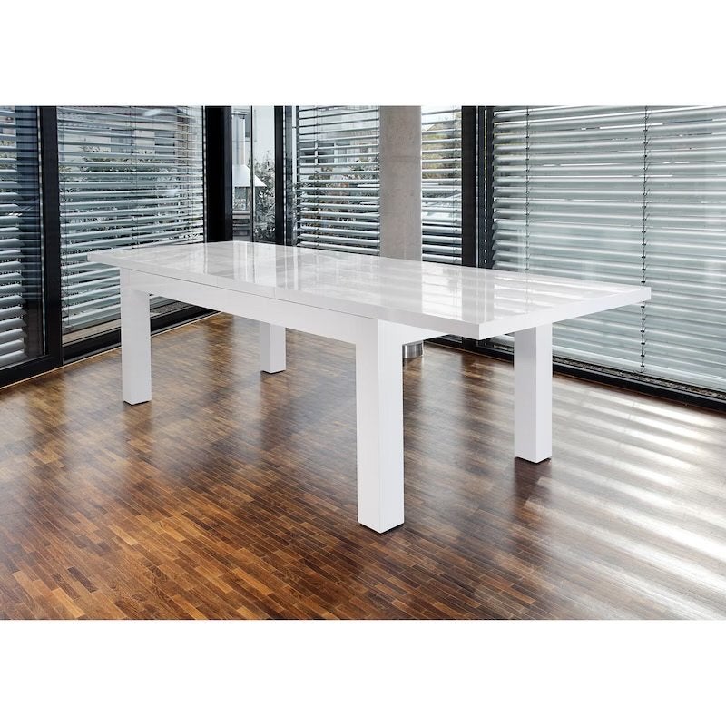 Nieuwe SalesFever Uitschuifbare Eettafel Hoogglans Wit, Huis en Inrichting, Tafels | Eettafels, Overige materialen, Vijf personen of meer