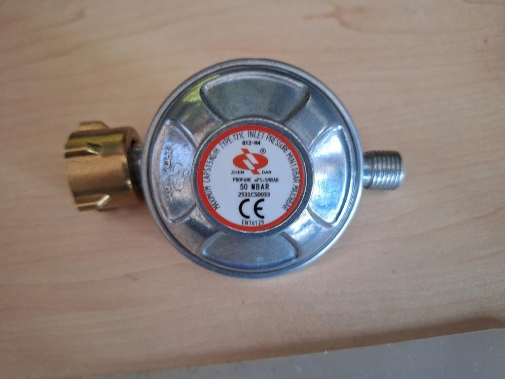 Propaan gasdrukregelaar 50 mbar (DIN, 1/4inch), Ophalen, Zo goed als nieuw