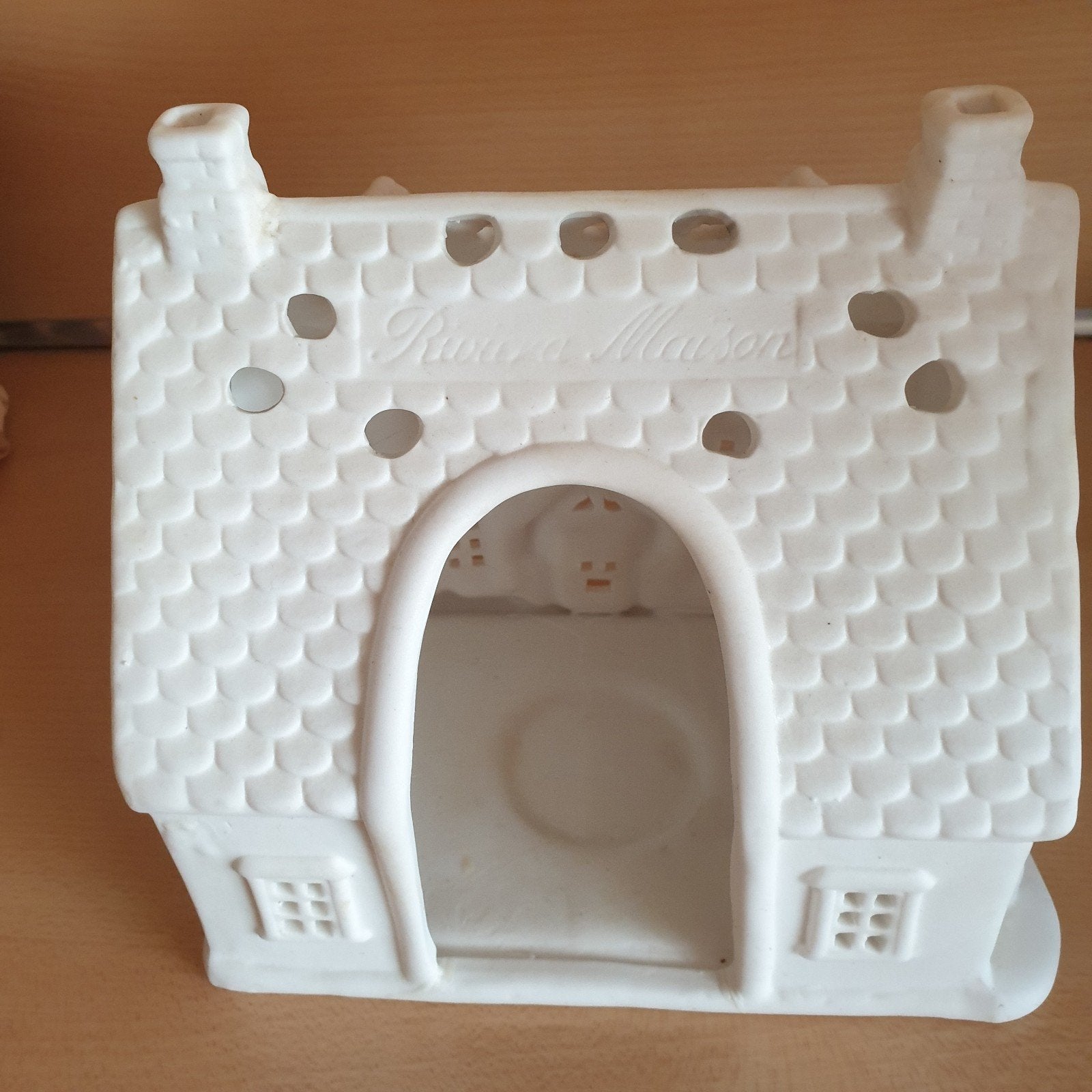 riviera maison noeël kerk huisje waxine holder, Ophalen, Wit