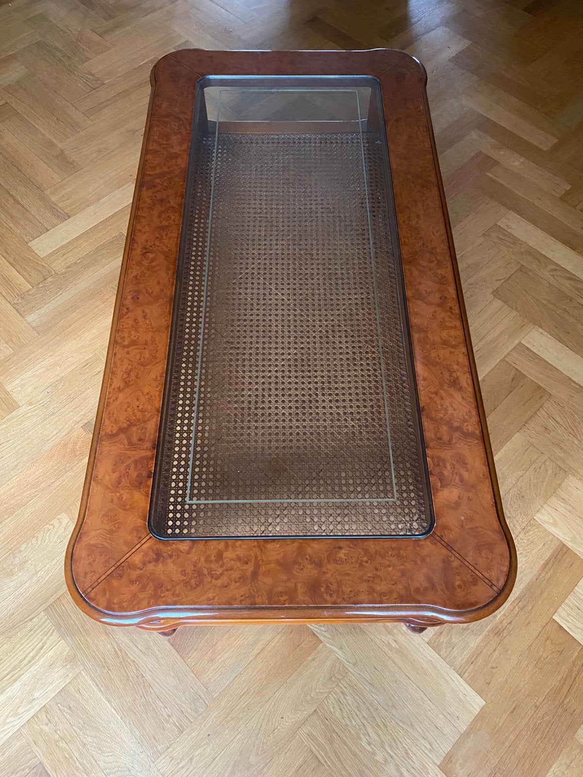 Salontafel met glasplaat, Huis en Inrichting, Tafels | Salontafels, Ophalen, 50 – 75, Gebruikt, 100 tot 150 cm