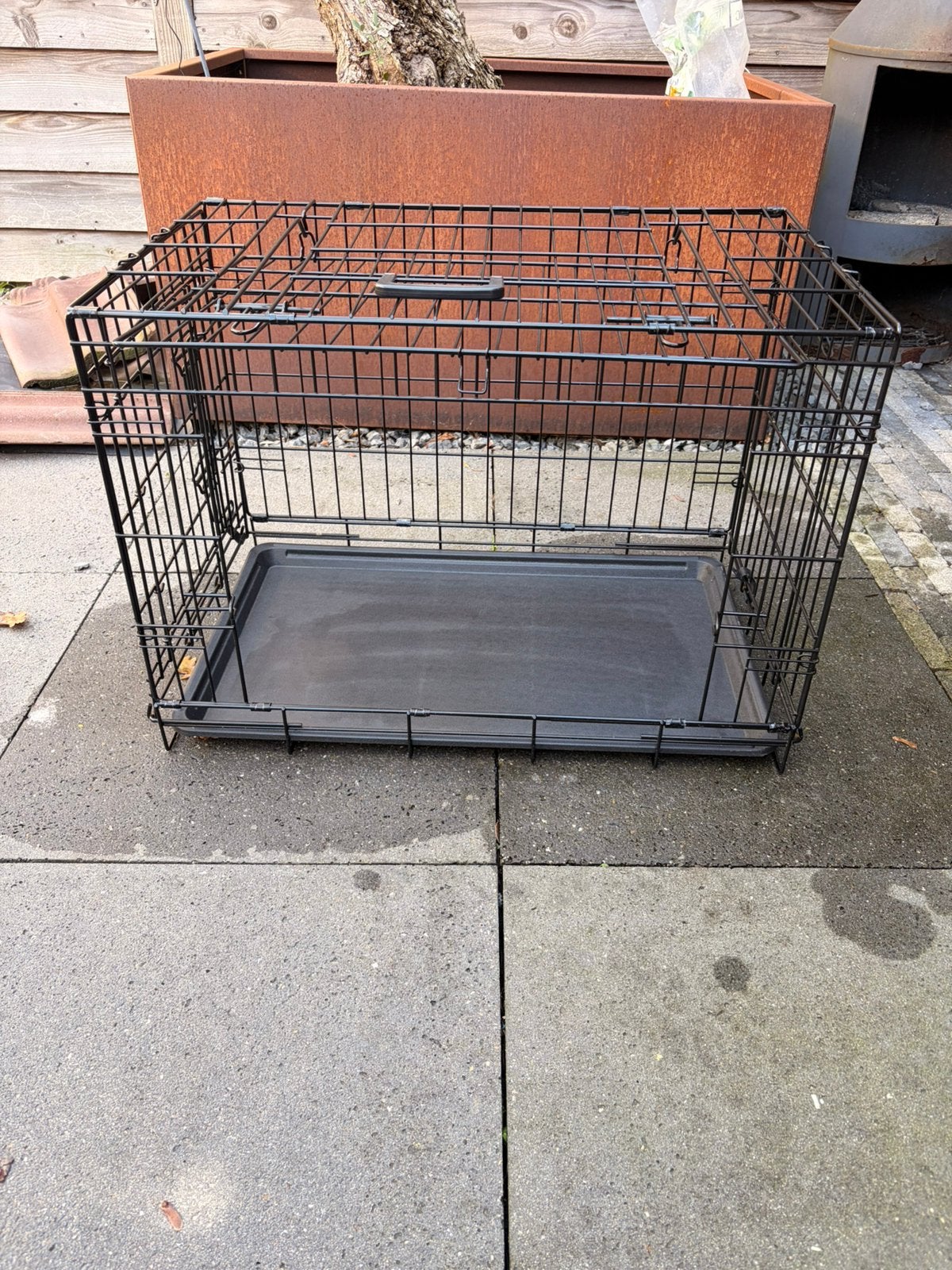 Hondenbench 76x47x53 cm met verduisteringsdoek – 2 deurtjes, Dieren en Toebehoren, Ophalen, Zo goed als nieuw, 75 tot 110 cm, Minder dan 65 cm