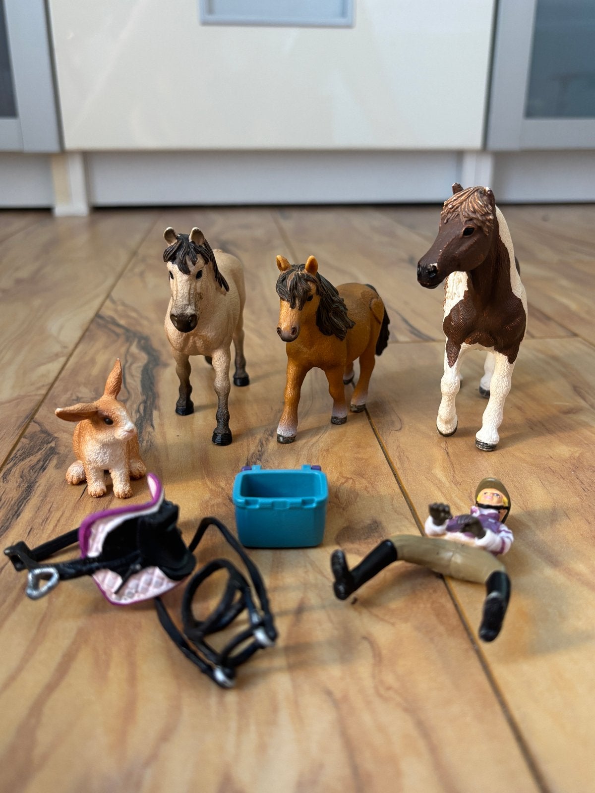 Schleich pony’s en ruiter set, Ophalen of Verzenden, Gebruikt