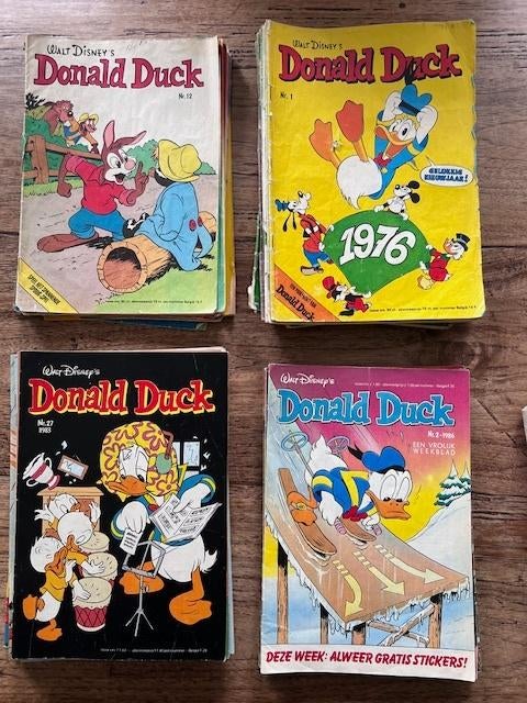 Donald Duck oude exemplaren, Walt Disney, Meerdere stripboeken, Ophalen, Gelezen