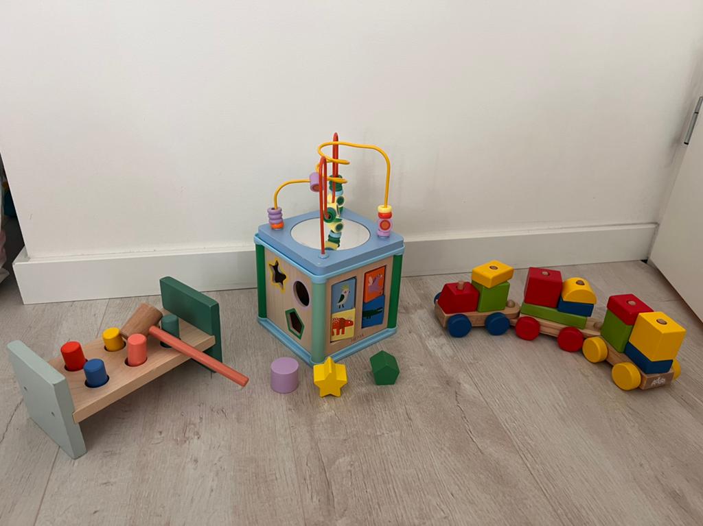 Houten Babyspeelgoed pakket, Kinderen en Baby's, Speelgoed | Houten speelgoed, Ophalen, Gebruikt