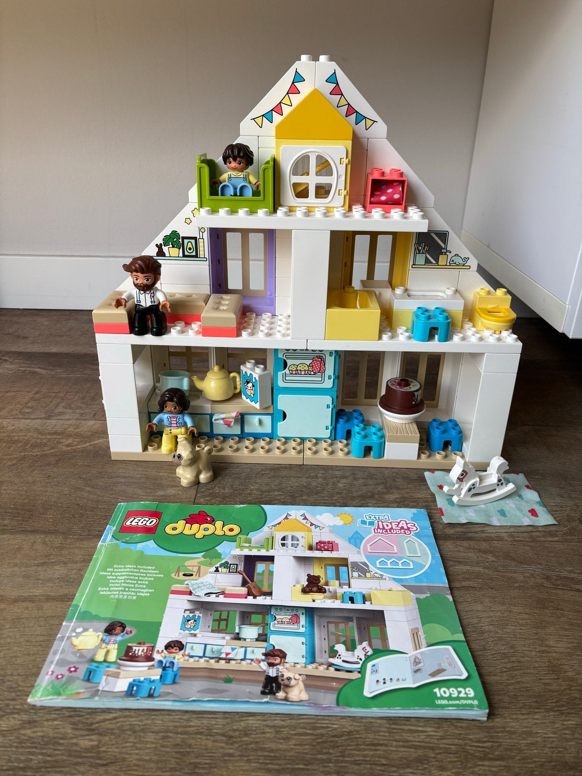 LEGO Duplo Modulair Speelhuis 10929 met handleiding, Kinderen en Baby's, Speelgoed | Bouwstenen, Ophalen, Gebruikt, Overige merken