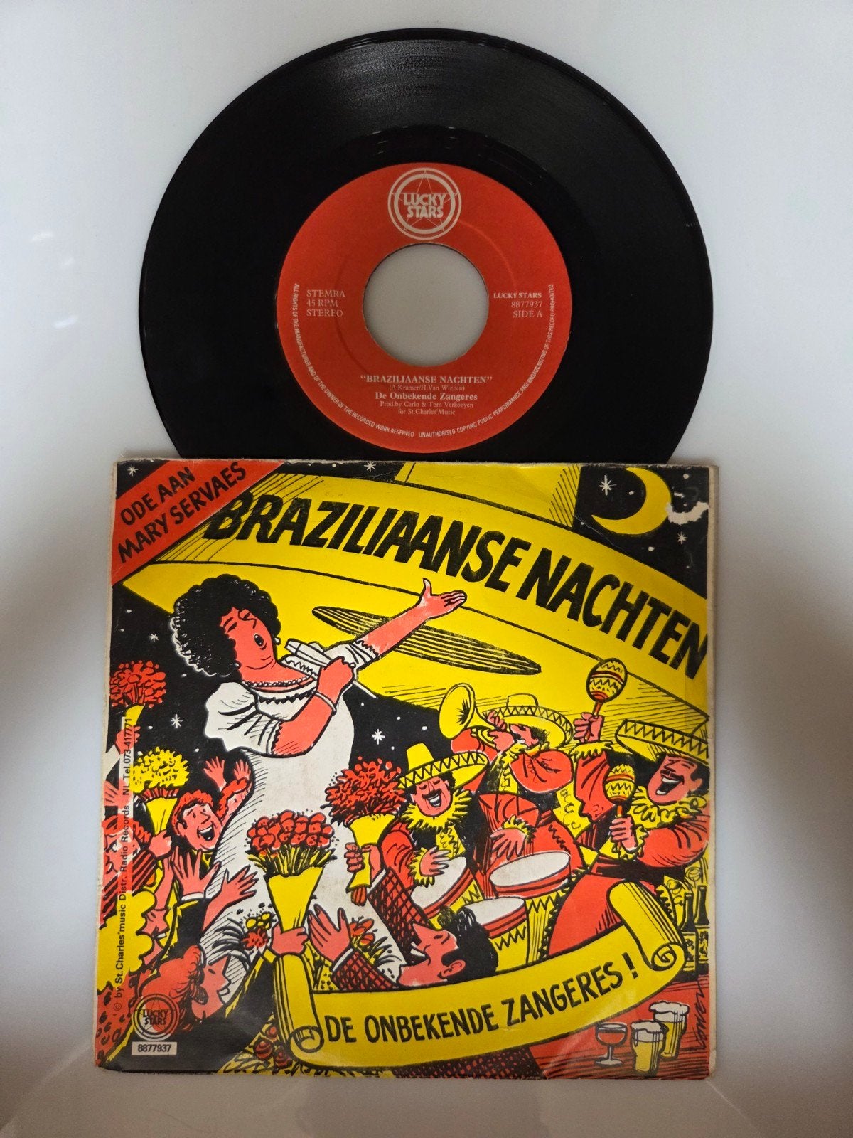 De Onbekende zangeres - Brazilaanse nachten, Ophalen of Verzenden, Gebruikt, 7 inch, Nederlandstalig