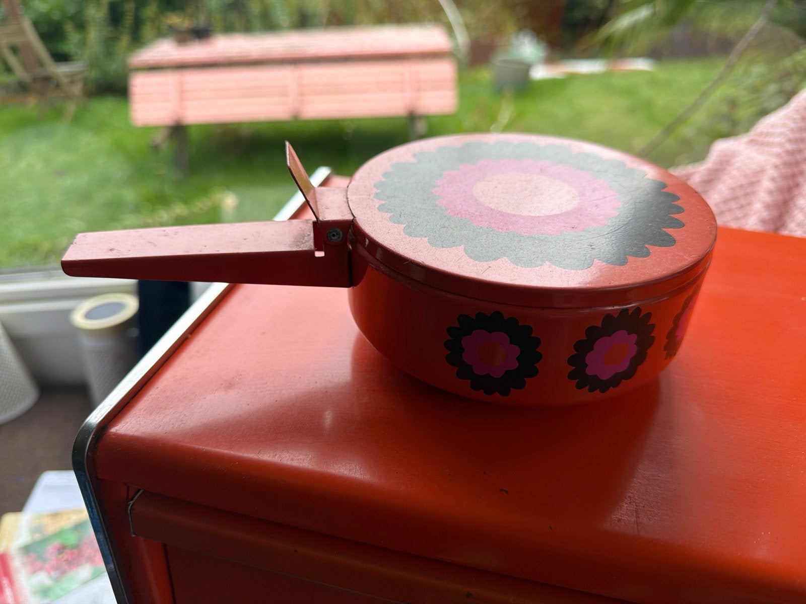 Vintage Brabantia Catrice met bloemenpatroon, Ophalen of Verzenden