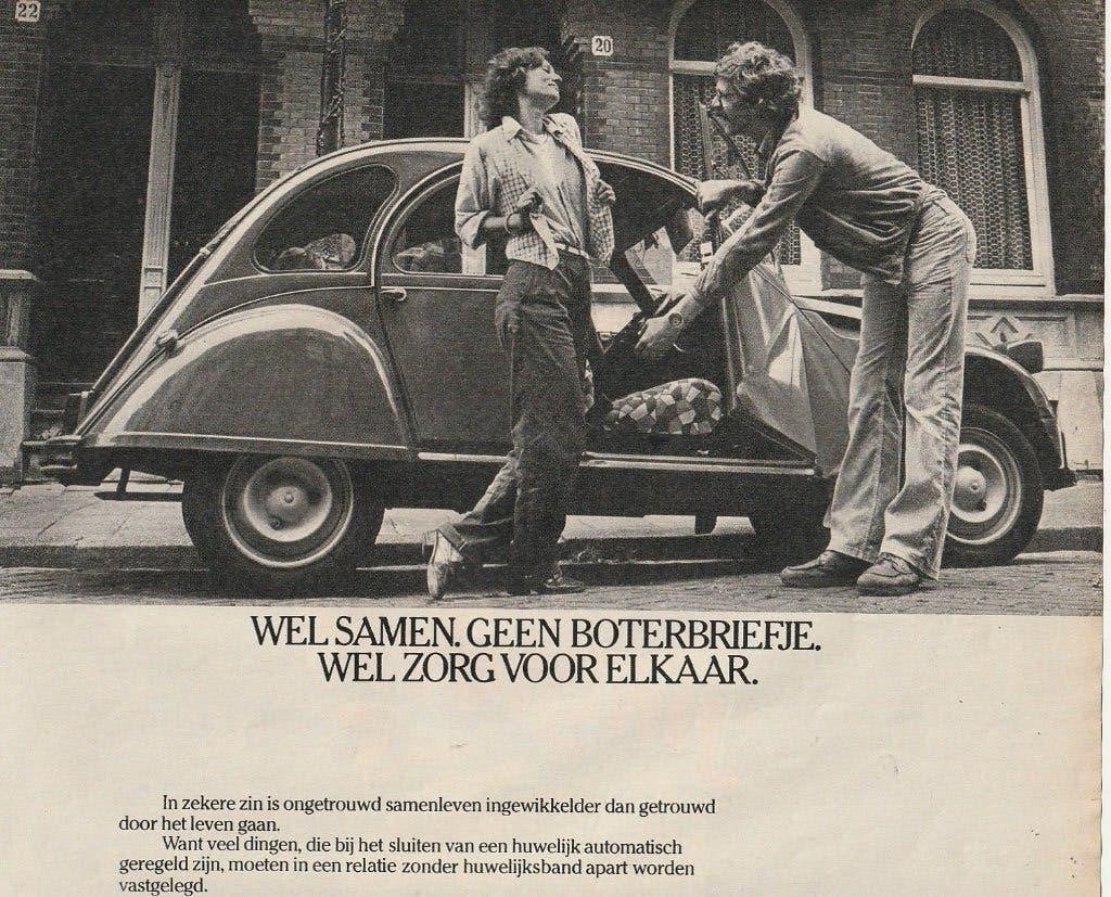 Retro reclame 1980 Utrecht verzekeringen auto Citroën 2CV, Verzamelen, Verzenden, Overige typen