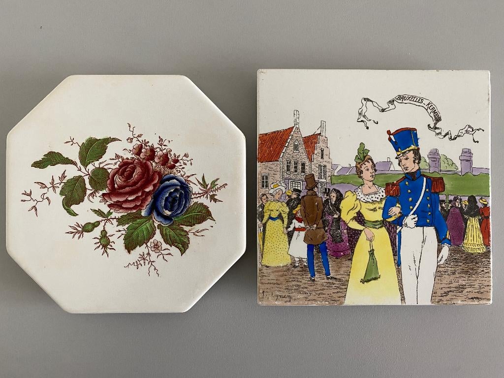 2 onderzetters Societe Ceramique Maestricht, Ophalen of Verzenden